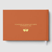 Foto toevoegen Trouwen Terracotta Folie gastenboek (Achterkant)