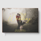 Foto toevoegen Trouwen Terracotta Folie gastenboek (Voorkant)