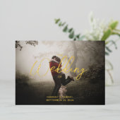 Foto toevoegen Trouwterras Folie Uitnodiging (Staand Voorkant)