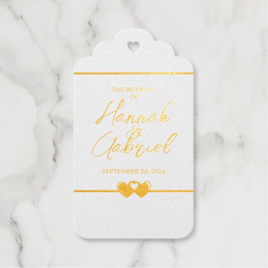 Foto toevoegen Wedding Cadeaulabels (Voorkant)