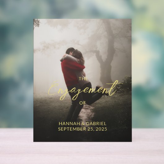 Foto toevoegen Wedding Engagement Party Sign Acryl Bord (Neutraal)