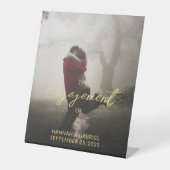 Foto toevoegen Wedding Engagement Party Sign Reclamebord Met Voetstuk (Voorkant)
