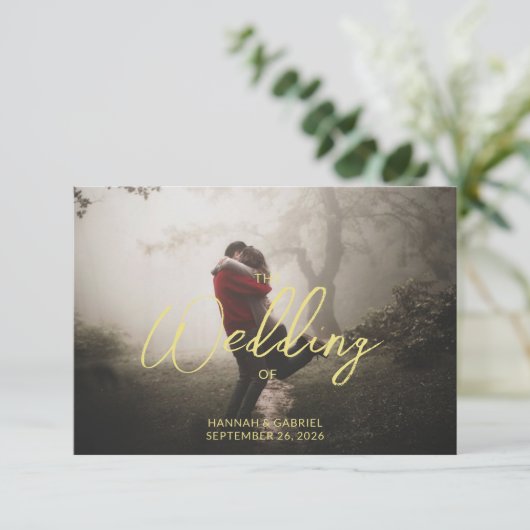 Foto toevoegen Wedding Maaltijdkeuze RSVP Kaartje (Staand voorkant)