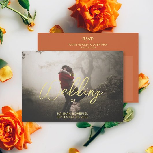 Foto toevoegen Wedding Maaltijdkeuze RSVP Kaartje