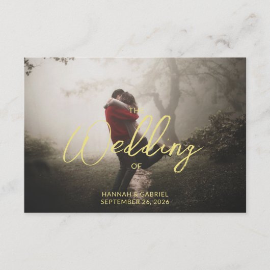 Foto toevoegen Wedding QR-code Informatiekaartje (Voorkant)