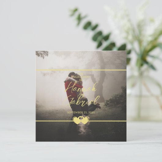 Foto toevoegen Wedding Verloving Flat Menu (Staand voorkant)