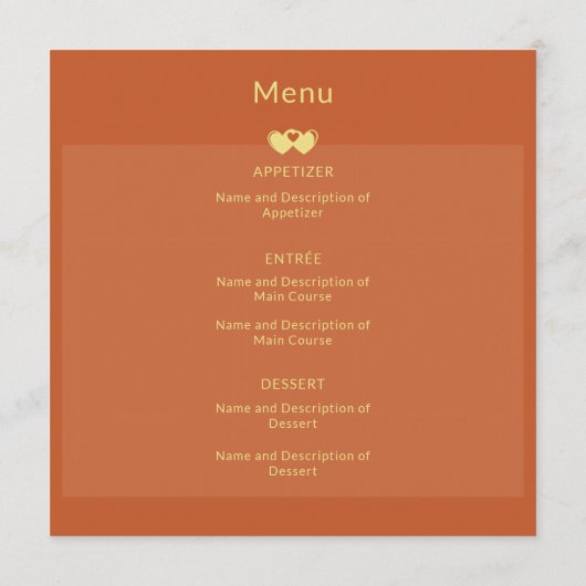 Foto toevoegen Wedding Verloving Flat Menu (Achterkant)