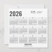 Foto toevoegen Western 2026 Kalender Visitekaartje (Achterkant)