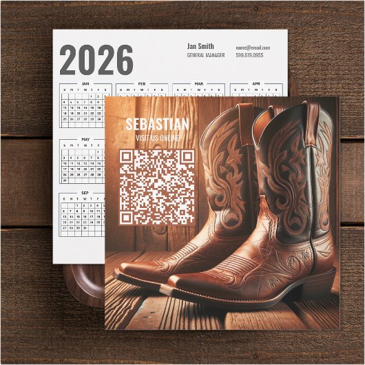 Foto toevoegen Western 2026 Kalender Visitekaartje