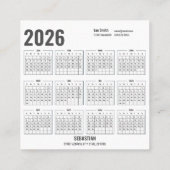 Foto toevoegen Western 2026 Kalender Visitekaartje (Achterkant)