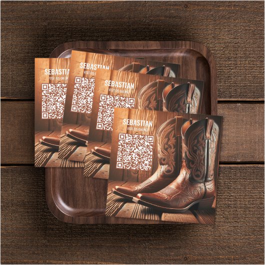 Foto toevoegen Westerne magnetische QR-code Visite