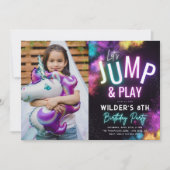 Foto Trampoline Party Invitation | JUMP Kaart (Voorkant)