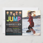 Foto Trampoline Party Invitation Kaart (Voorkant)