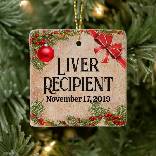  foto Transplant Recipient Kerstmis Keramisch Ornament (Boom)