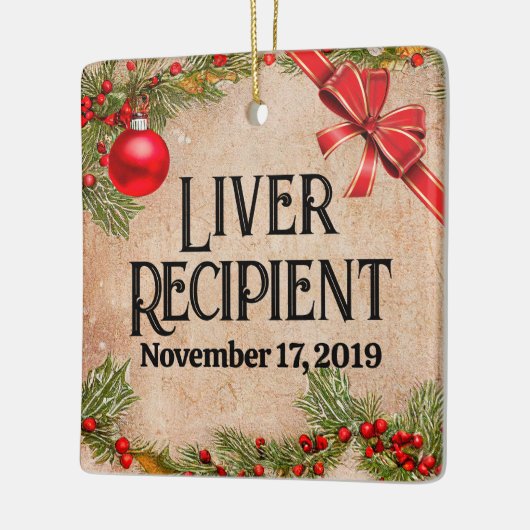  foto Transplant Recipient Kerstmis Keramisch Ornament (Links)