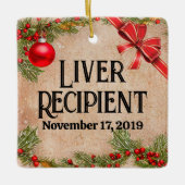  foto Transplant Recipient Kerstmis Keramisch Ornament (Voorkant)
