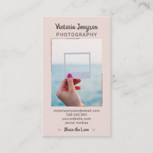 Foto trendfoto van de moderne roos gouden lijsten visitekaartje