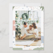 Foto Trendy Minimalistische Boho Sneeuw Kerstboom Feestdagenkaart (Achterkant)