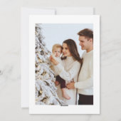 Foto Trendy minimalistische sneeuw kerstboom Feestdagenkaart (Achterkant)