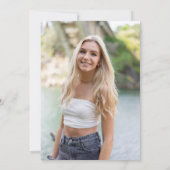 Foto trendy moderne witte roze Boba-thee verjaarda Kaart (Achterkant)