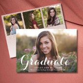 Foto Trendy Pink Chic Graduparty Kaart