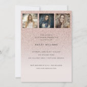 Foto Trendy Pink Quinceañera Sweet 15 Party Kaart (Achterkant)