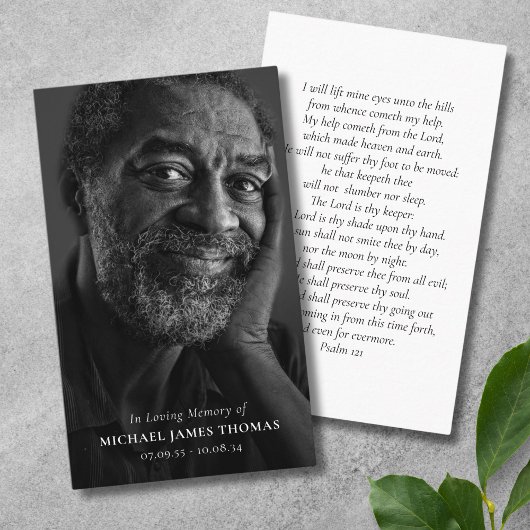 Foto Tribute Remembrance Funeral Memorial Kaart Visitekaartje