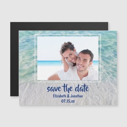 Foto Tropical Beach Destination Save the Date (Voorkant / Achterkant)