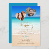 FOTO Tropical Beach Hearts Sand Zee Weddenschap IV (Voorkant / Achterkant)