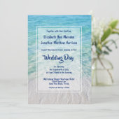 Foto Tropical Beach Modern Destination Wedding Kaart (Staand voorkant)