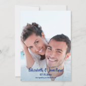 Foto Tropical Beach Modern Destination Wedding Kaart (Achterkant)