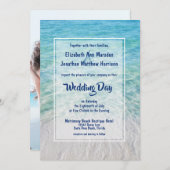 Foto Tropical Beach Modern Destination Wedding Kaart (Voorkant / Achterkant)