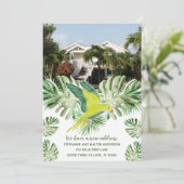 Foto Tropical Parrot New Address Notice Kaart (Staand voorkant)