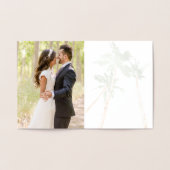 Foto Tropische palmbomen Beach Modern Dank je Folie Kaarten (Binnen)