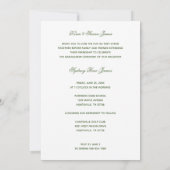 Foto Tropische takken & Witte bloemen Afstuderen Kaart (Achterkant)