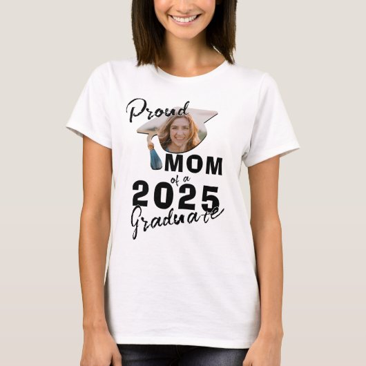 Foto Trotse moeder van 2025 Afstuderen T-shirt (Voorkant)