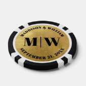 Foto trouwgunst geschenk goud poker chips (Enkel)