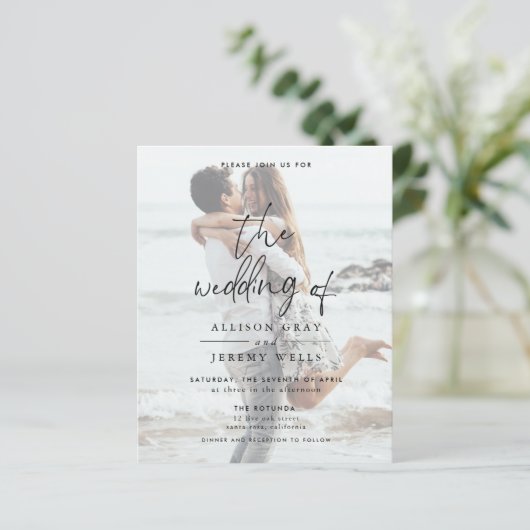 Foto trouwkaart  (Staand voorkant)