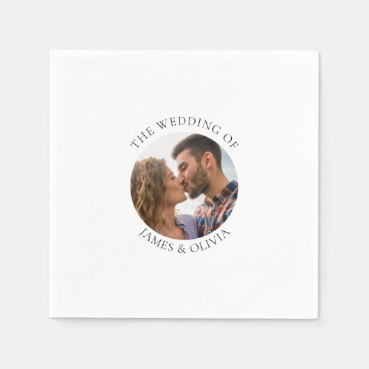 Foto Trouwpaar Papieren servet (Voorkant)