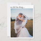 Foto Trouwreportage Aankondiging Trouwkaart (Voorkant)