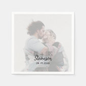 Foto Trouwservetten met datum Servet (Voorkant)