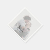 Foto Trouwservetten met datum Servet (Hoek)