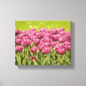 Foto Tulps Field Flower Canvas Afdruk (Voorkant)