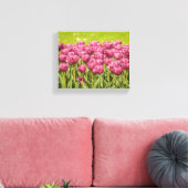 Foto Tulps Field Flower Canvas Afdruk (Insitu (Woonkamer))