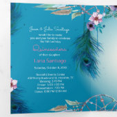 Foto: Turqouise Dream catcher Quinceanera Drieluik Uitnodiging (Binnenzijde eerst)