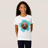 Foto Turquoise Flower Personalized T-shirt (Voorkant volledig)