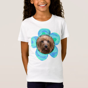 Foto Turquoise Flower Personalized T-shirt