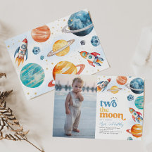 Foto Twee de Maan Raket Uitnodiging