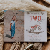 Foto TWEE Fast Dirt Bike Verjaardag uitnodiging