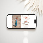 Foto TWEE Fast Dirt Bike Verjaardag uitnodiging